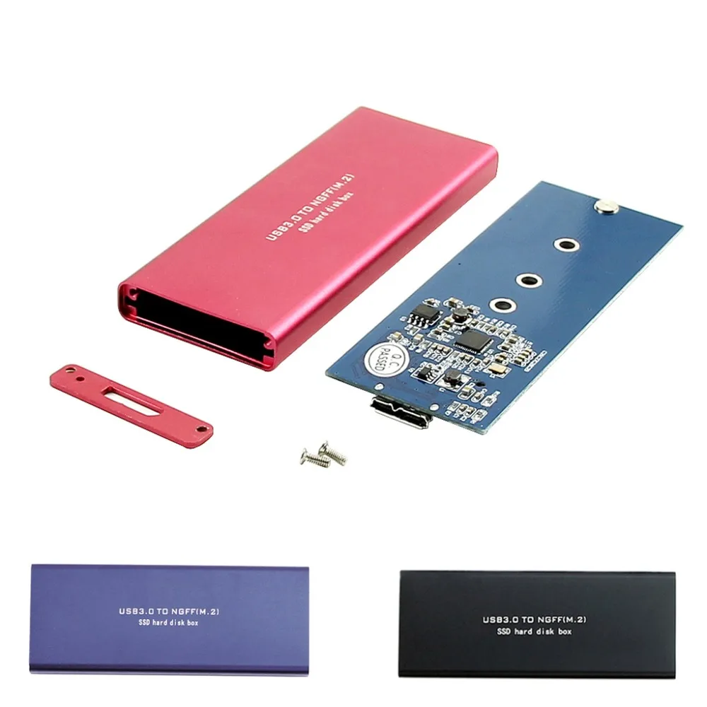 Горячий USB 3 0 к M.2 NGFF B Ключ SSD адаптер карта Внешний корпус Чехол Обложка Feb5|external