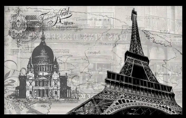 

3d wallpaper custom Ancient European background wallpaper the Eiffel Tower