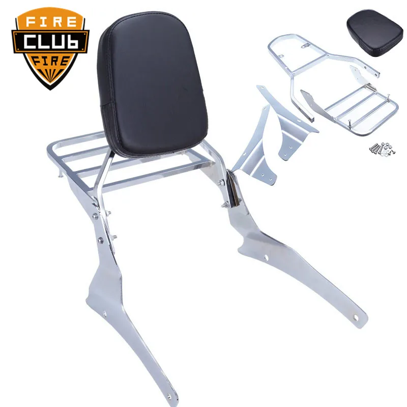 

For Suzuki Volusia Vl800 Vl400 2001-2004 Boulevard C50 2005-2011 Motorcycle Chrome Backrest Sissy Bar With Luggage Rack