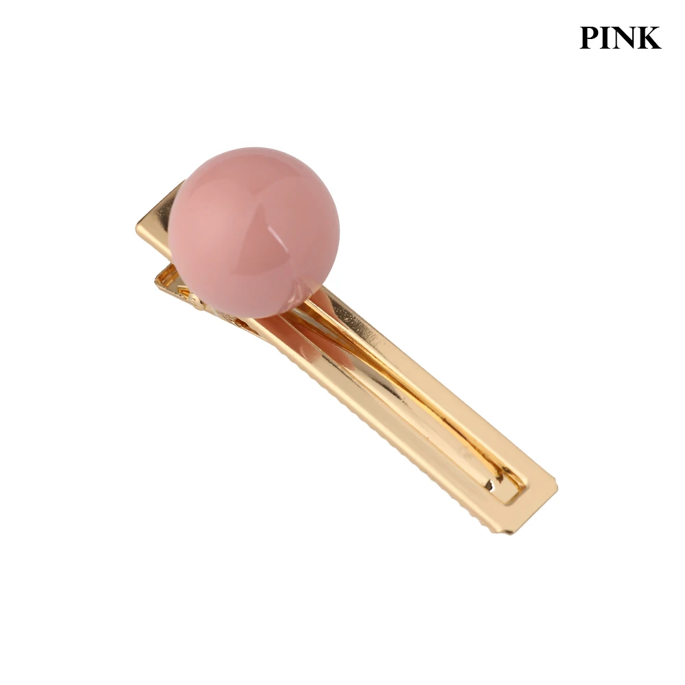 pink 1 шт., модные яркие цвета, акриловые заколки для волос, аксессуары для волос для женщин и девочек, корейский металл, золотой цвет, заколки для волос - Цвет: pink