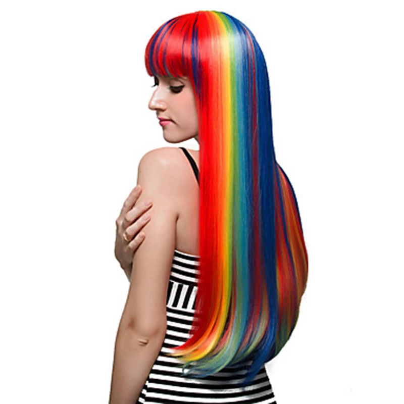 HAIRJOY синтетические волосы женские Косплей My Little Pony Радуга тире многоцветные термостойкие вечерние парики