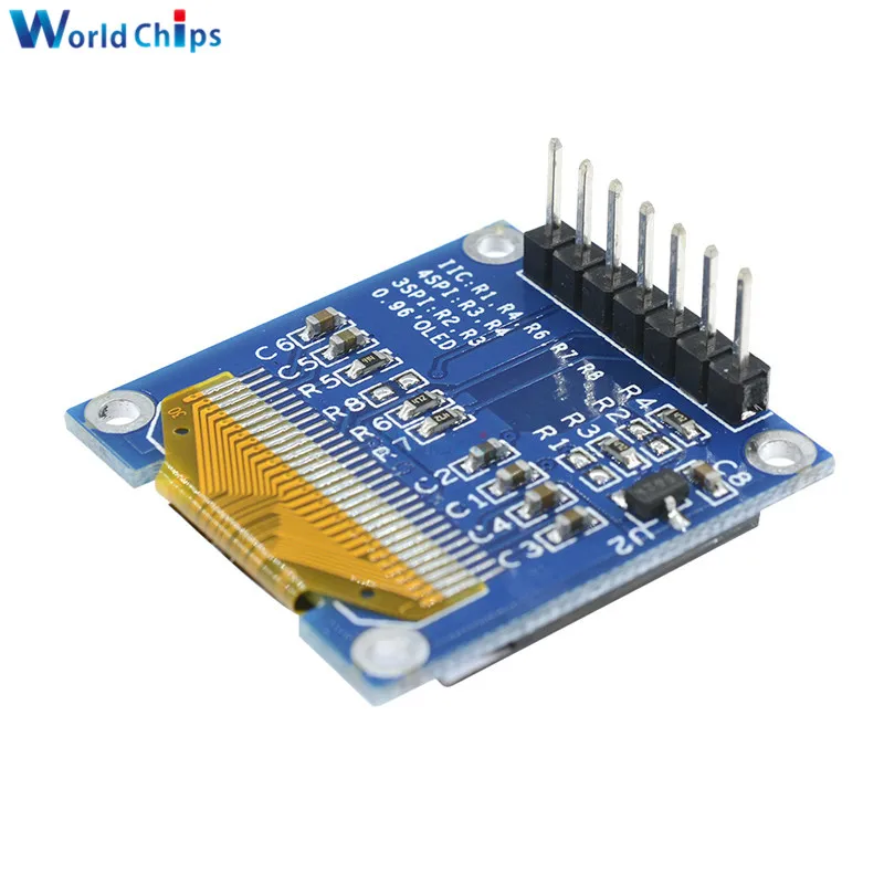 0,9" 0,96 дюймов 128X64 IEC SSD1306 12864 плата с ЖК-экраном IIC последовательный желтый синий/белый oled-дисплей модуль для Arduino