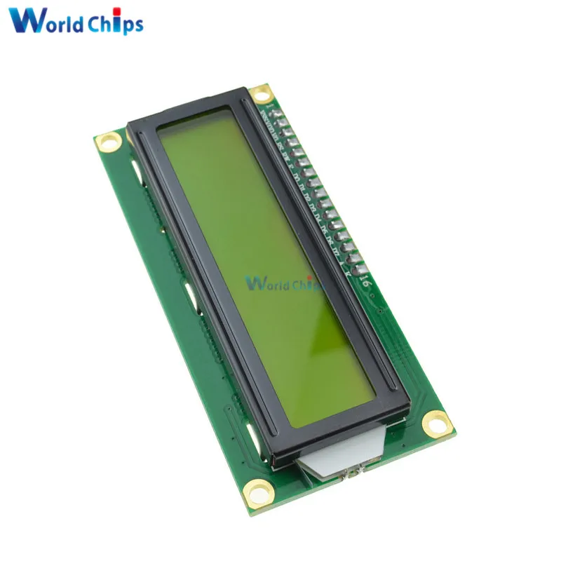 Модуль платы IIC/I2C/TWI/Φ + модуль LCD 1602 Желтый экран 16x2 символа ЖК дисплея 5 В для