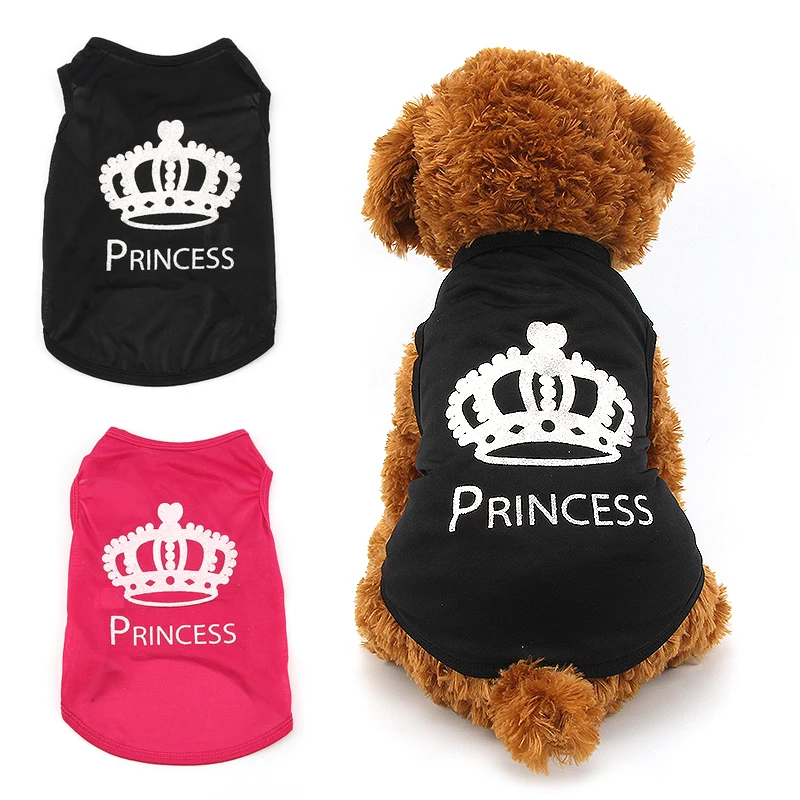Одежда для домашних животных маленьких собак XS L модная Милая футболка принцессы