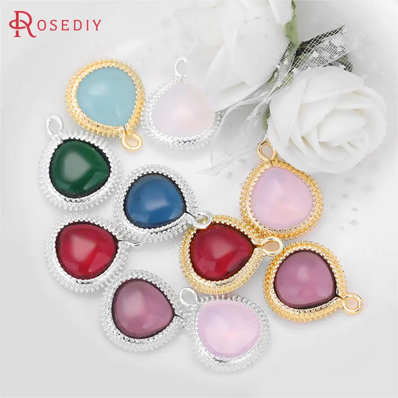 4 шт. латунные подвески с сердечками 16 х20 мм|silver charm pendant|gold pendantcharms pendants gold |