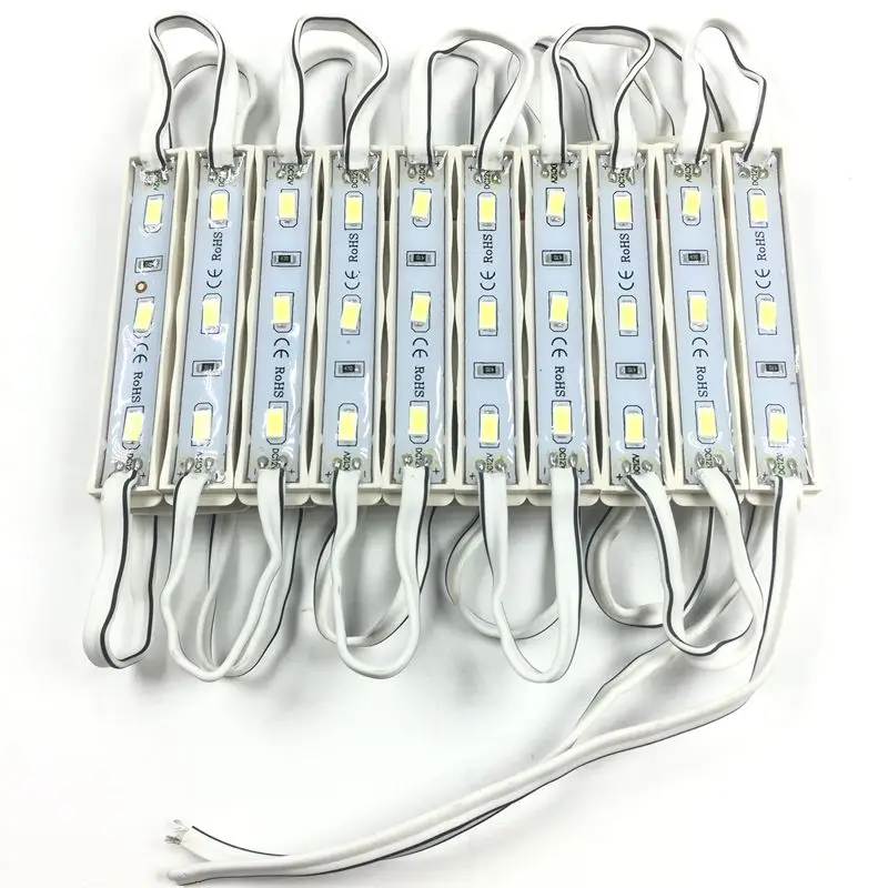 

1500pcs 5730 LED Module DC12V 3 LEDs Waterproof Outdoor light Backlight for billboard white, red, blue, green High lumens