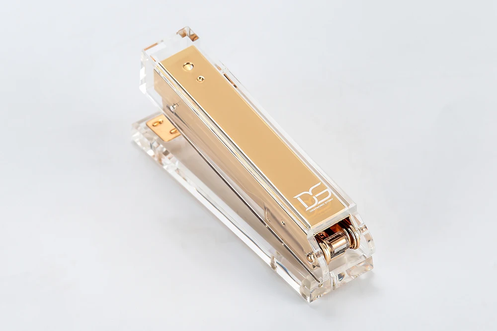 Набор для стола из желтого золота элегантный степлер акрила| |