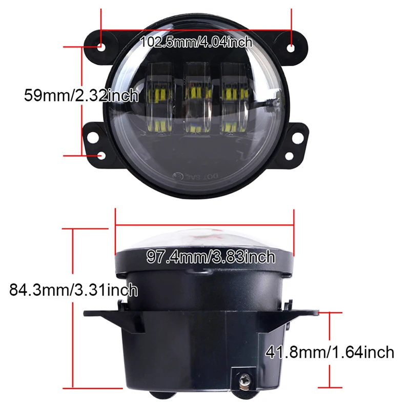 Автомобильные светодиодные противотуманные фары для 07 15 Jeep Wrangler JK TJ LJ Dodge Journey 4