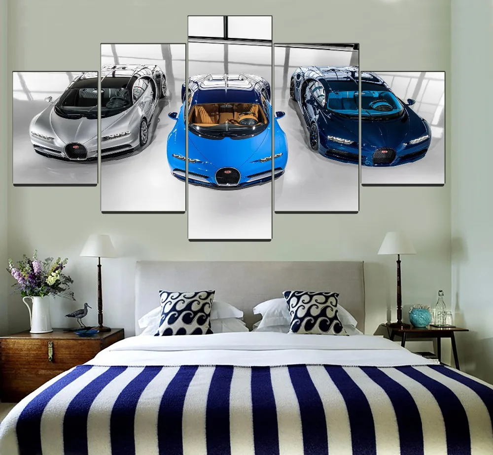 4 Панель Bugatti Chiron суперкар изображение современных офисов на стене декоративная