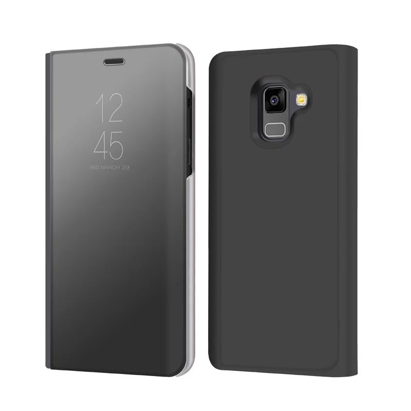 Dulcii Телефон чехол для Samsung Galaxy A8 случае просмотр информации поверхности зеркала