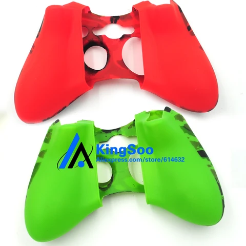 Камуфляжный резиновый чехол для контроллера, мягкий силиконовый чехол для геймпада Xbox 360