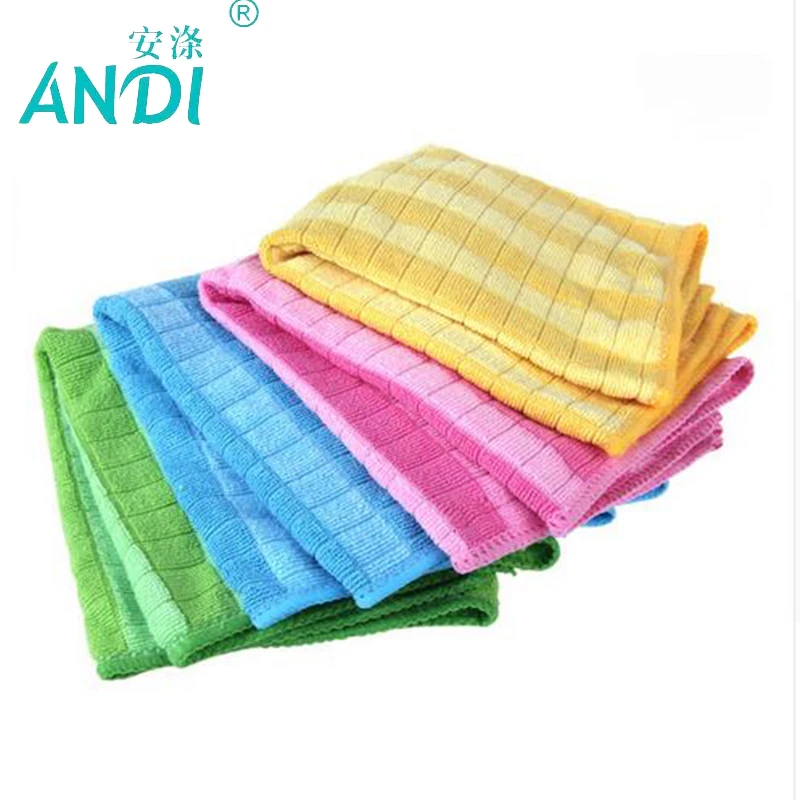 4 шт Цвет Бар плед салфетки из микрофибры для чистки стекла хорошая Абсорбирующая