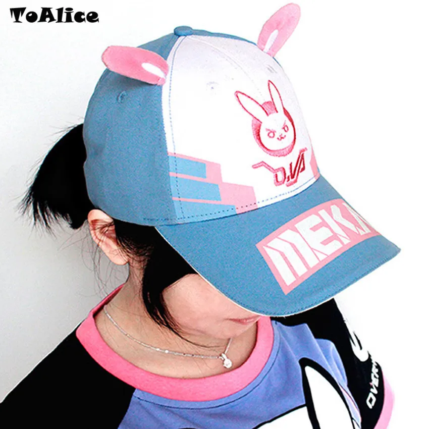 Бейсболка для косплея игры OW D.va DVA женщин и мужчин Кепка Снэпбэк с вышивкой в виде