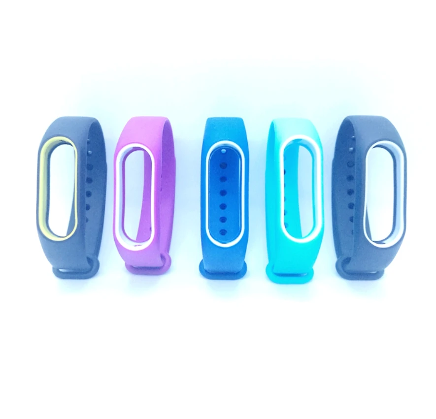 Colorful smart strap Double Color Replace Wrist Band For Xiaomi Miband Mi band 2 Smart Bracelet present | Электроника