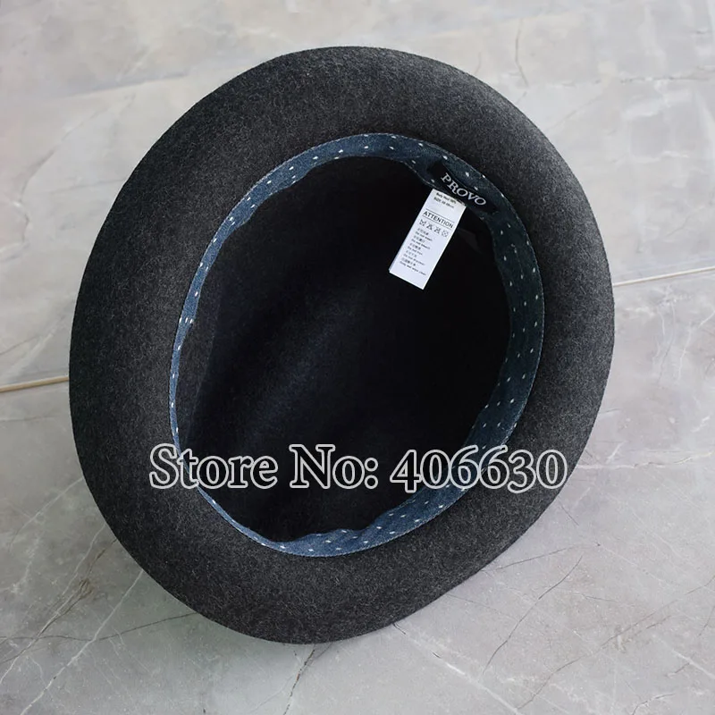 Winter 59cm Big Headsize Black Mens Wool Felt Fedora Hats Chapeu Masculino Panama Trilby Free Shipping PWFE036