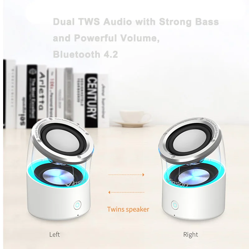 Колонки Vidson i3 TWS прозрачная колонка Bluetooth 4 2 светящаяся трубка портативная bluetooth