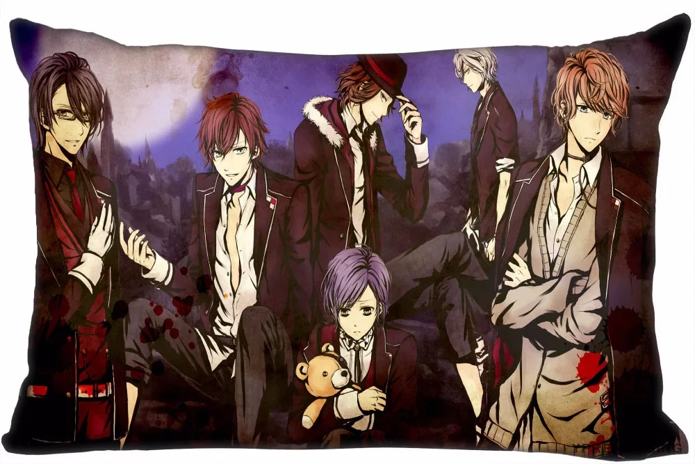 На заказ Diabolik. Lovers. Привидениями. Темные прямоугольные Наволочки на молнии Наволочки 35x45,40x60 см(односторонний принт) 180516-15