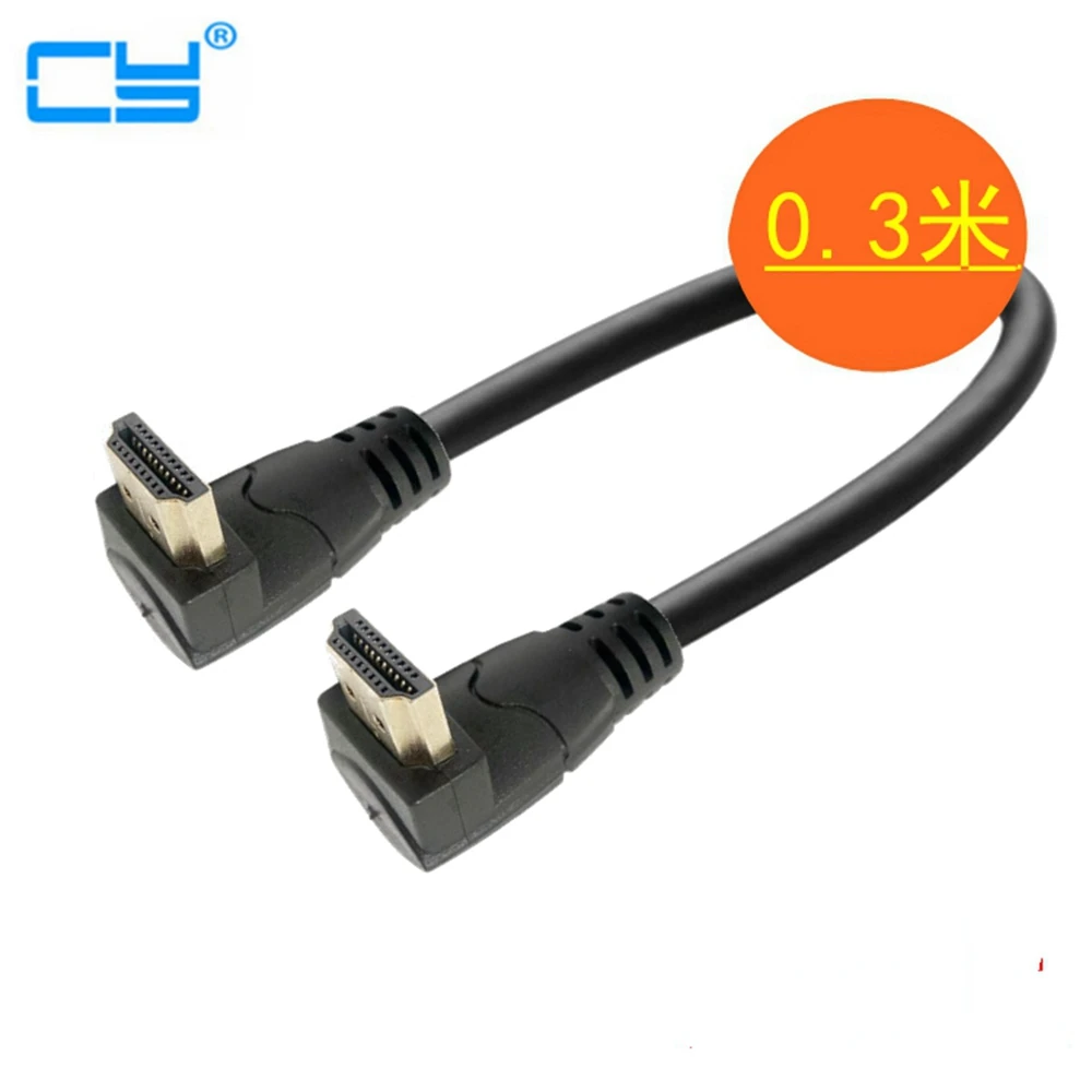 Локоть HDMI кабели папа 90 градусов вверх/вниз HDMI2.0 линия для ТВ бокса/ТВ смарт