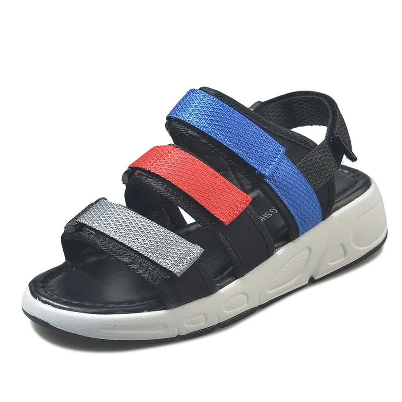 Platform Sandals Women Casual Beach Shoes Soft and Comfortable Summer Outdoor Sandals Platform Sneakers Ladies Sports Shoes - Цвет: blue red