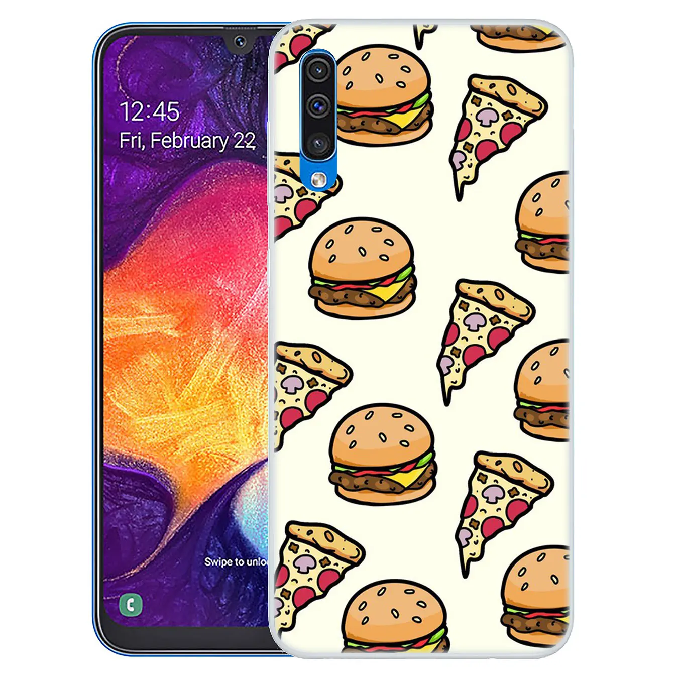 Lavaza Fashion Chips Pizza food Hamburgers Phone Case for Samsung Galaxy A10 A20 A30 A40 A50 A60 A70 M40 M30 M20 M10 A20e Cover | Мобильные