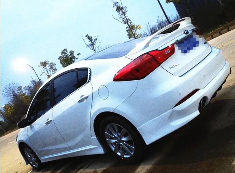 Для Kia Forte K3 2010-2015 спойлер высокого качества ABS Материал заднее крыло автомобиля