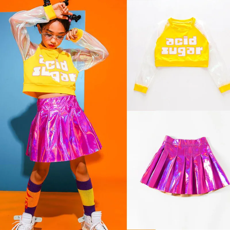 Детские танцевальные костюмы с блестками джаз для девочек бальных танцев в стиле