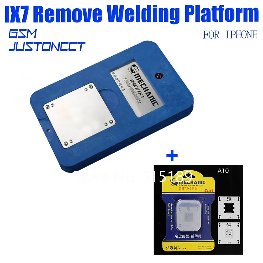 

MECHANIC CPU NAND Chip planting heating platform for IPHONE +A10 Positioning Plate Stencil