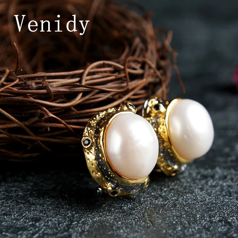 Venidy Новинка 2017 года натуральный барочный жемчуг инкрустация Турмалин Серьги
