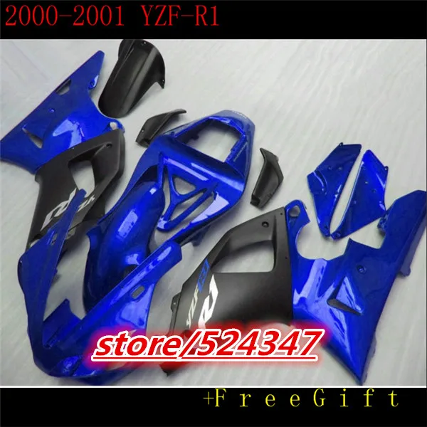 Nn обтекатель для 2000 2001 YZF R1 YZF1000 YZFR1 00 01 синий черный корпус комплекты Yamaha|Накладки