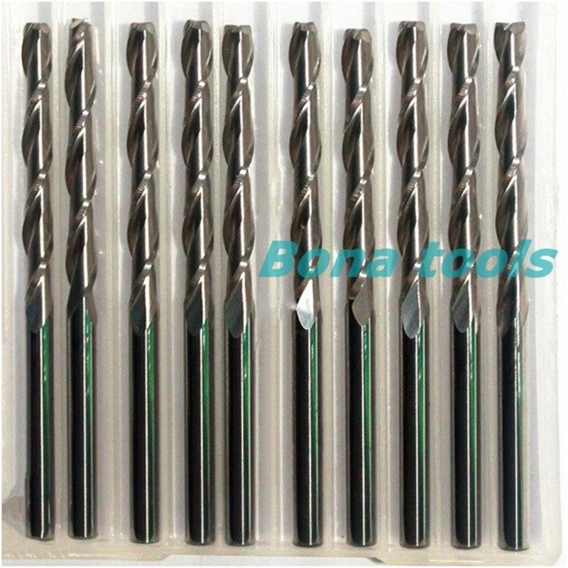 

10pcs 3.175*20MM 2 Flutes Milling Cutter 2018 CNC Cutting Tools Router Bits Sets Spiral Engraving Cutters Wood Carving End Mill