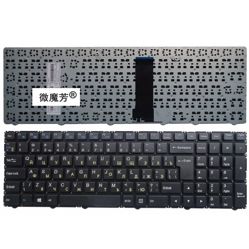 Клавиатура для ноутбука RU черная моделей CLEVO WA50SFQ WA50SBQ WA50SCQ WA50SHQ WA50SJQ WA50SRQ WA50SJ