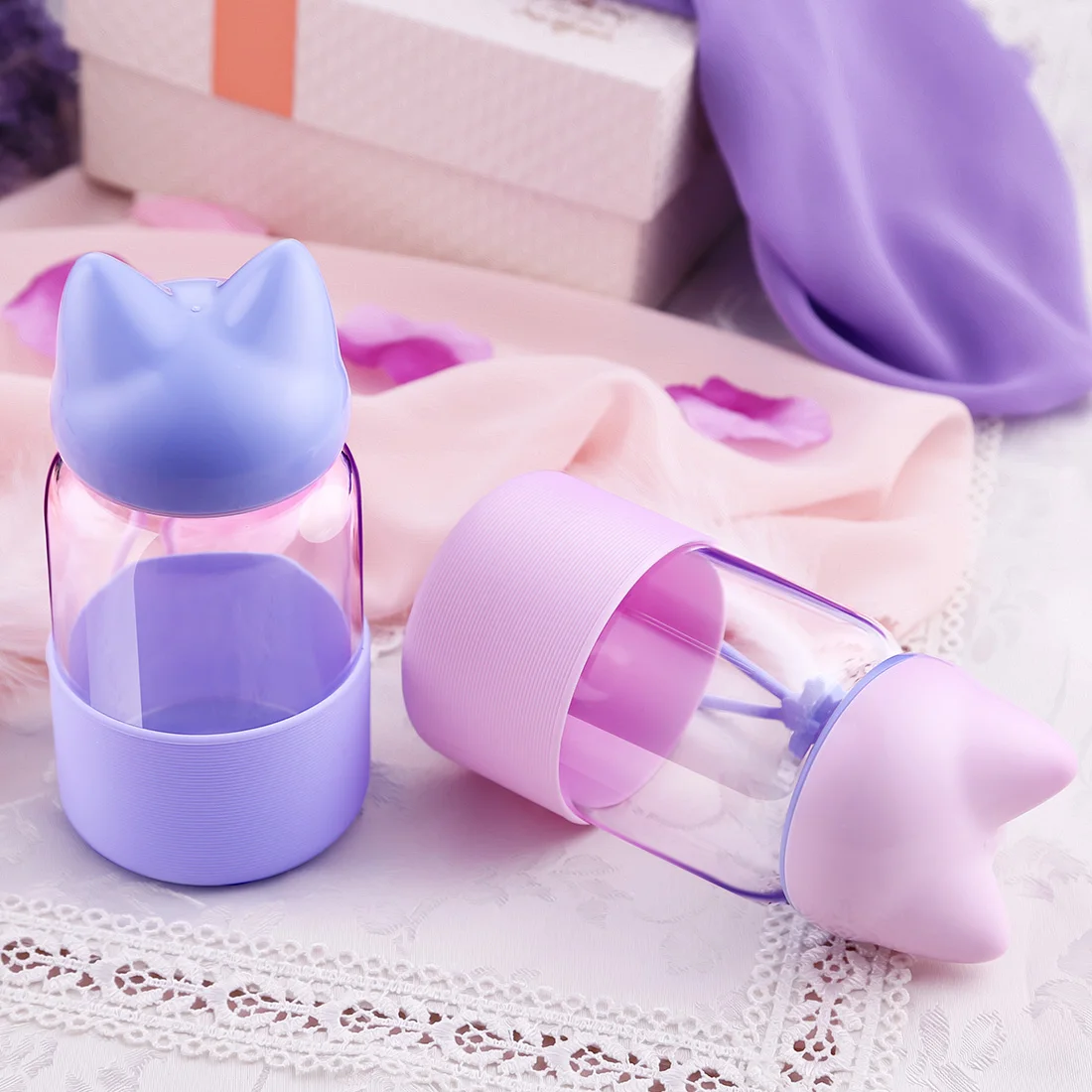 340 мл милая детская бутылочка для кормления из боросиликатного стекла с рукавом