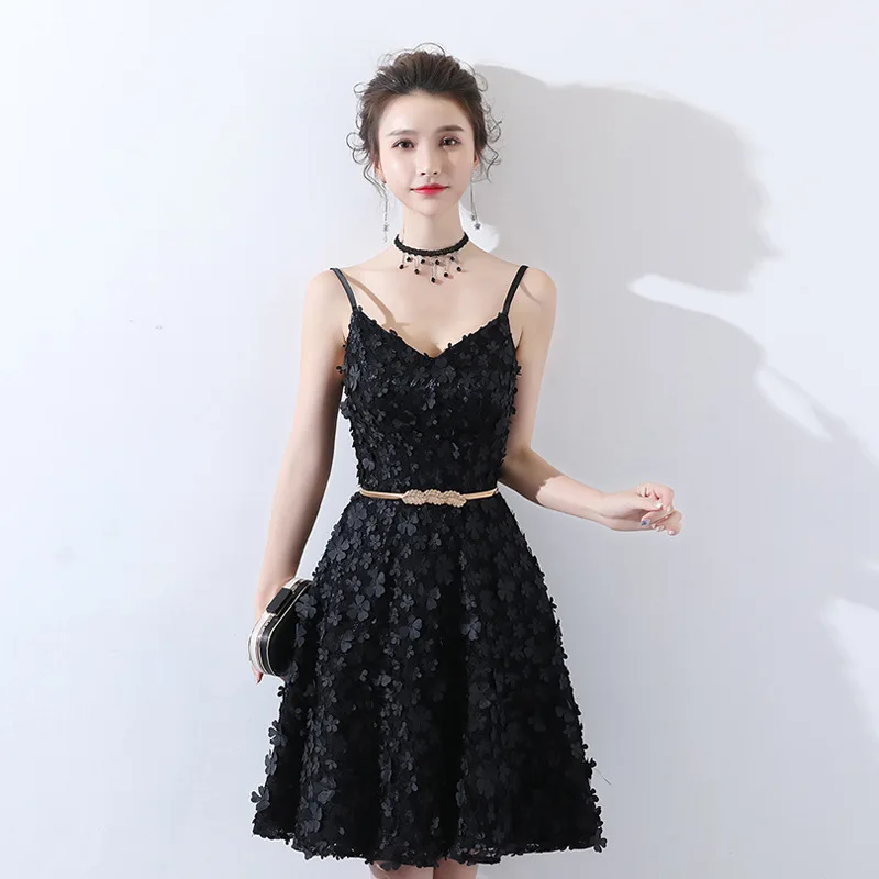 Короткие студенческие вечерние платья, Vestido Largo Fiesta, Noche, элегантное вечернее платье без рукавов, женское элегантное вечернее платье с открытой спиной, ES2526 - Цвет: Черный