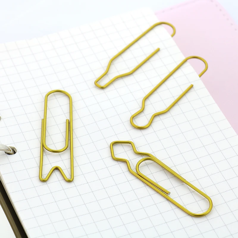 Пачка 4 шт./лот бумажные зажимы для лепки металлический материал бутылка пива