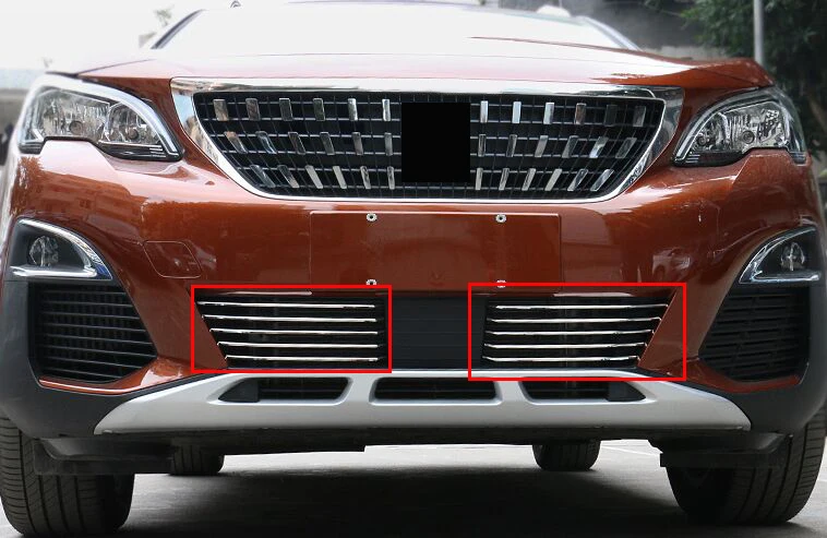 2018 подходит для peugeot 3008 GT 3008GT 2016 2017 внешний Нержавеющая сталь передней нижней