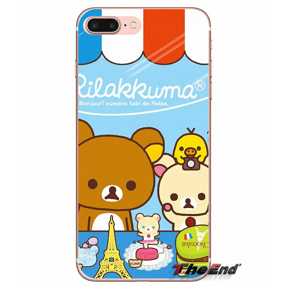 Rilakkuma Тедди Relax Медведь мягкий чехол TPU для huawei G7 G8 P7 P8 P9 Lite Honor 4C 5X 5C 6X коврики 7 8 9 Y3 Y5