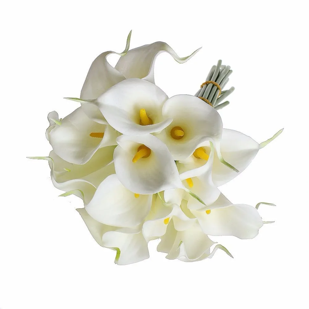 

35cm Real Touch PU Calla lily Artificial Flower 10pcs/lot Latex Artificial Decorative Flowers for Wedding Decoration Fake Flower
