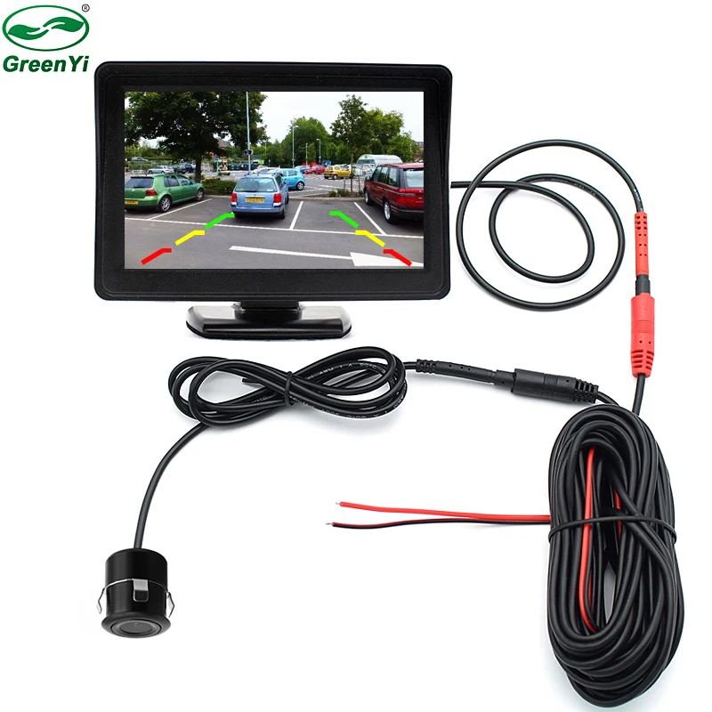 HD 4 3 дюймов TFT LCD монитор парковки автомобиля с задней камерой заднего вида видео