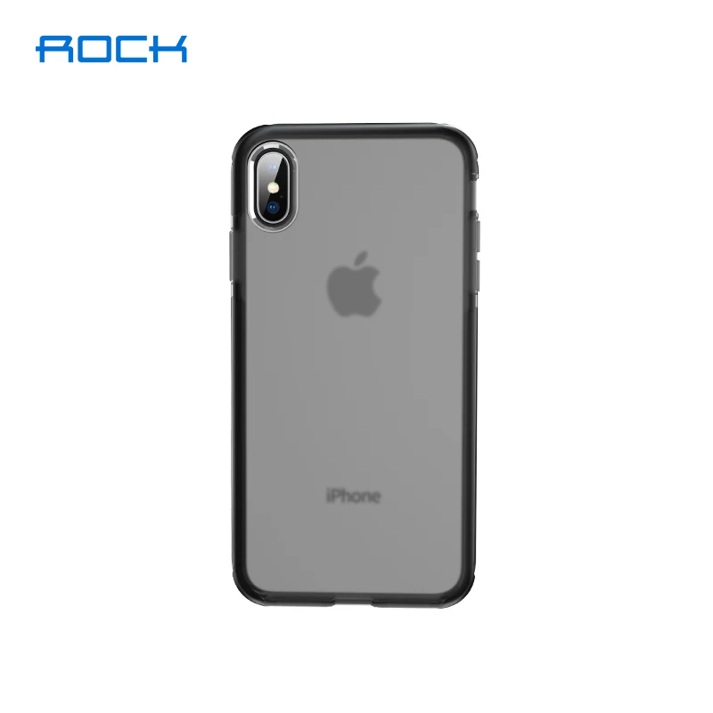 Для iPhone X XS Max чехол+ закаленное стекло роскошный ТПУ Гибридный прозрачный чехол для iPhone XR чехол Защитная пленка - Цвет: Transparent Black