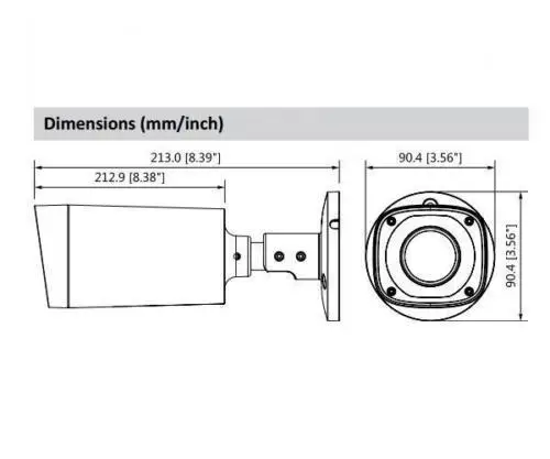 Dahua 4MP HAC HFW2401R Z IRE6 IP67 ИК 60 м HDCVI пуля Камера 2 7 12 мм|Камеры видеонаблюдения| |