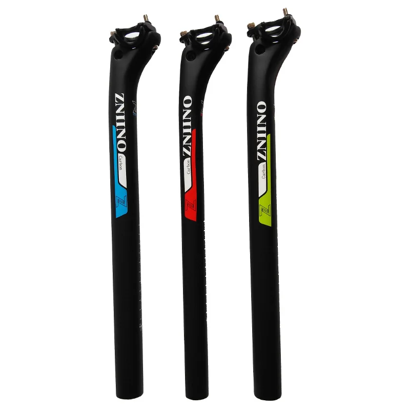2020 New ZNIINO 20mm Carbon offset Seatpost 27.2/30.8/31.6*400mm black Bike Cycling Parts MTB/Road seat post 6colors | Спорт и