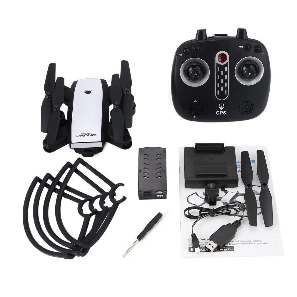X28 2,4G FPV складной Дрон с GPS RC Квадрокоптер с регулируемой 720 P HD камерой в режиме реального времени высота удержания Следуйте за мной