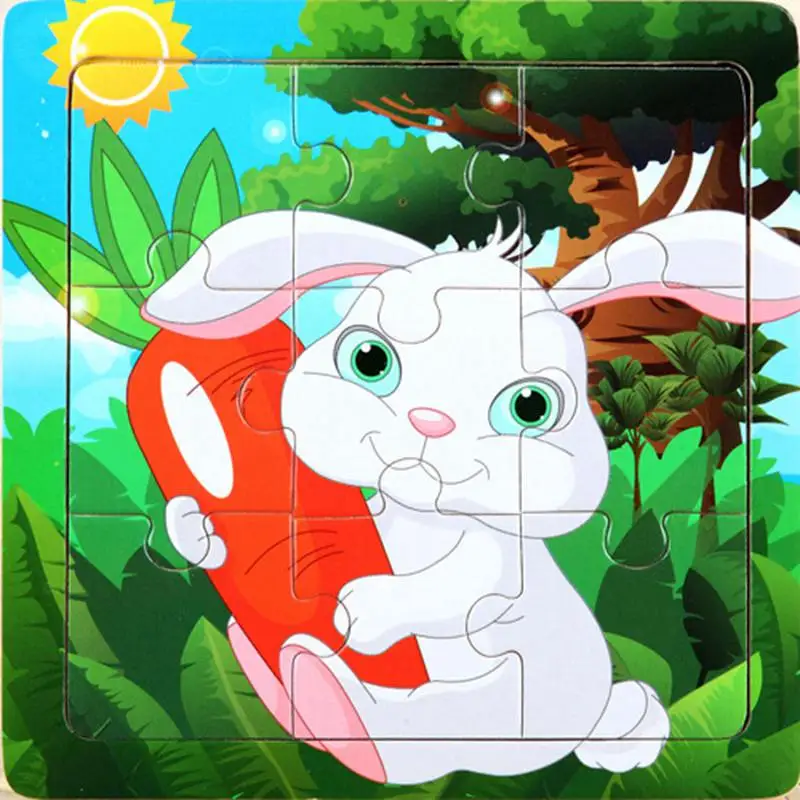 MP368 3D деревянные головоломки, игрушки для детей, Мультяшные пазлы с животными, Детские Игрушки для раннего развития, милые детские деревянные 3d пазлы, игрушки - Цвет: MP368