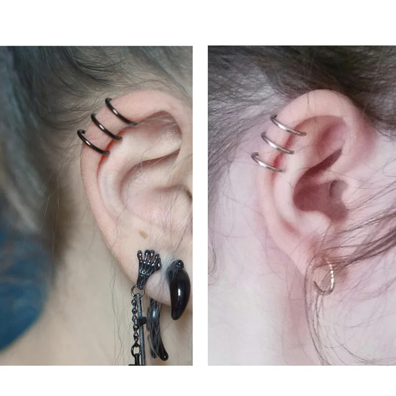 

1PC Unisex Summer Style Cubic Zirconia Tragus Ear Cuff Earrings For Women Star Ear Clasp Non Piercing Earring Jewelry