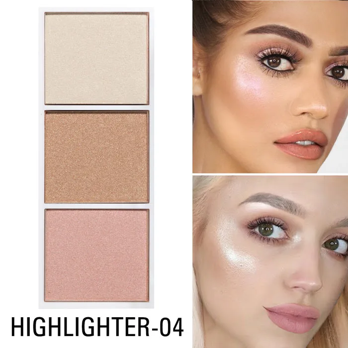 04 Highlighter SACE LADY, 4 цвета, хайлайтер, палитра для макияжа лица, пудра, контур, бронзер, макияж, румяна, профессиональные румяна, палитра, косметика - Цвет: 04 Highlighter