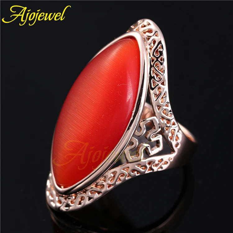 Женское ювелирное изделие с апельсиновым опалом размеры 8-11 | Украшения и