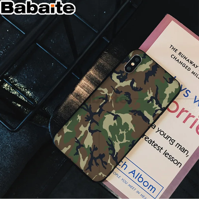 A7 Babaite Камуфляжный узор камуфляж военный армейский мягкий резиновый черный чехол для телефона для Apple iPhone 8 7 6 6S Plus X XS MAX 5 5S SE XR - Цвет: A7