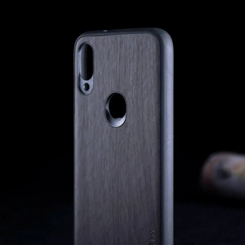 Чехол для Xiaomi Redmi Note 7 Pro кожаный чехол с деревянным узором силиконовым чехлом