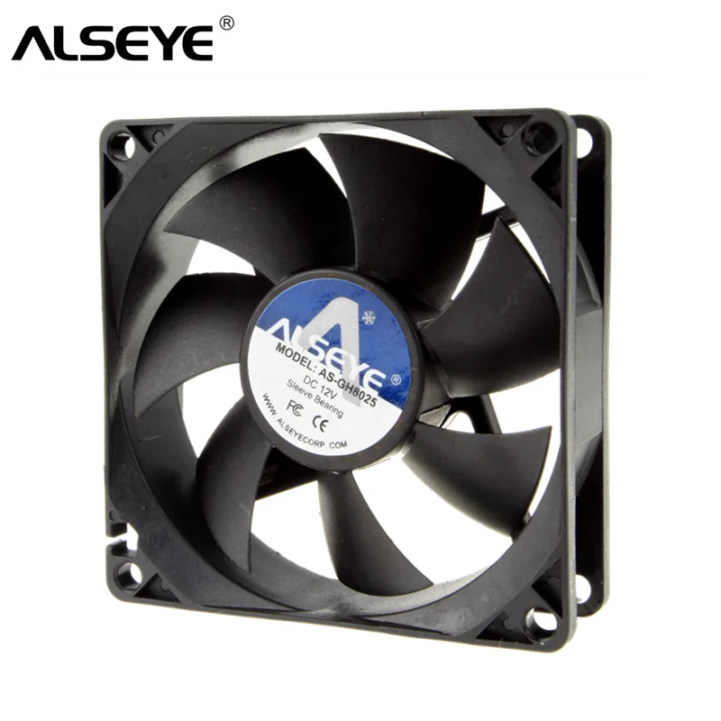 ALSEYE 12 В 80 мм вентилятор для компьютера осевой 8 см кулер корпуса 3 Pin 1600 об./мин. 8025