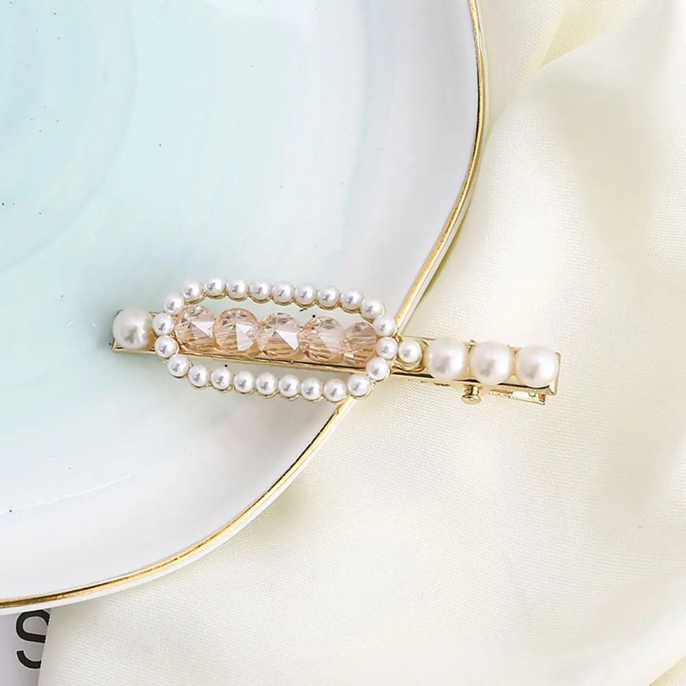 

Pearl Hairpin Girl Bangs Duckbill Clip Korean Headwear Word Clip Hair Accessories Cute Side Styling Tools Jewelry Bangs Clip New